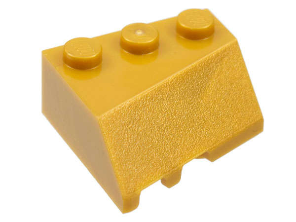 Lego (N) ~ Wedge 3 x 3 Sloped Right ~ [Pearl Gold]