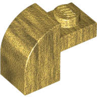 Lego (U) ~ Slope Curved 2 x 1 x 1 1/3 with Recessed Stud ~ [Pearl Gold]