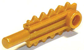 Lego (U) ~ Minifigure Utensil Tool Chainsaw Blade ~ [Pearl Gold]