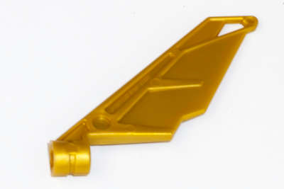 Lego (N) ~ Bionicle Wing Small / Tail with Axle Hole ~ [Pearl Gold]