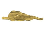 Lego (N) ~ Wave Rounded Straight Swirls with Bar End (Cloud / Wind Gusts) ~ [Pearl Gold]