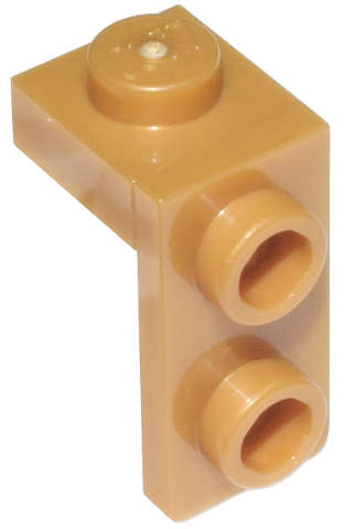 Lego (N) ~ Bracket 1 x 1 - 1 x 2 ~ [Pearl Gold]