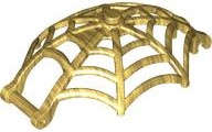 Lego (N) ~ Minifigure Weapon Spider Web Large Hemisphere Shape with Bar Handle and Cl ~ [Pearl Gold]