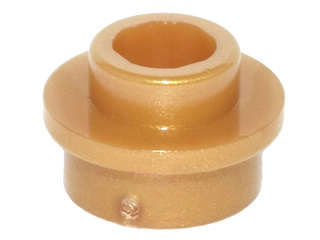 Lego (N) ~ Plate Round 1 x 1 with Open Stud ~ [Pearl Gold]