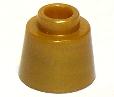 Lego (N) ~ Cone 1 1/6 x 1 1/6 x 2/3 (Fez) ~ [Pearl Gold]