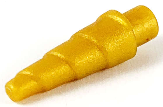 Lego (N) ~ Horn Unicorn / Spiral ~ [Pearl Gold]