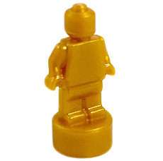Lego NEW - Minifigure Utensil Statuette / Trophy~ [Pearl Gold]