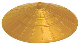 Lego (N) ~ Minifigure Headgear Hat Conical Asian ~ [Pearl Gold]