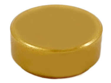 Lego (U) ~ Tile Round 1 x 1 ~ [Pearl Gold]