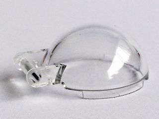 Lego (N) ~ Windscreen 4 x 4 x 1 2/3 Canopy Half Sphere with Bar Handle ~ [Trans-Clear]