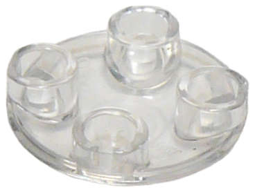 Lego (N) ~ Plate Round 2 x 2 with Rounded Bottom (Boat Stud) ~ [Trans-Clear]