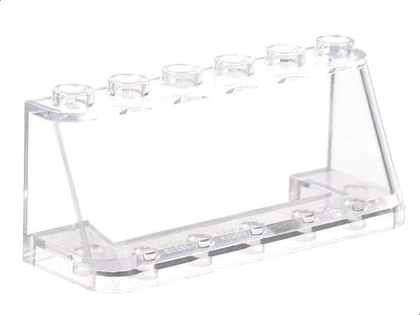 Lego Used - Windscreen 2 x 6 x 2~ [Trans-Clear]