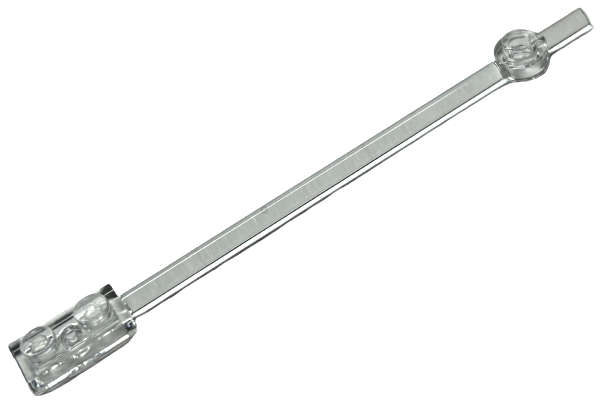 Lego NEW - Bar 12L with 1 x 2 Plate End Solid Studs and 1 x 1 Round Plate End~ [Trans-Clear]