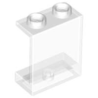 Lego (U) ~ Panel 1 x 2 x 2 - Hollow Studs ~ [Trans-Clear]