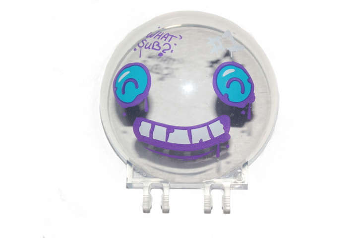 Lego (N) ~ Windscreen 6 x 6 x 3 Canopy Half Sphere with Dual 2 Fingers with Dark Azu ~ [Trans-Clear]