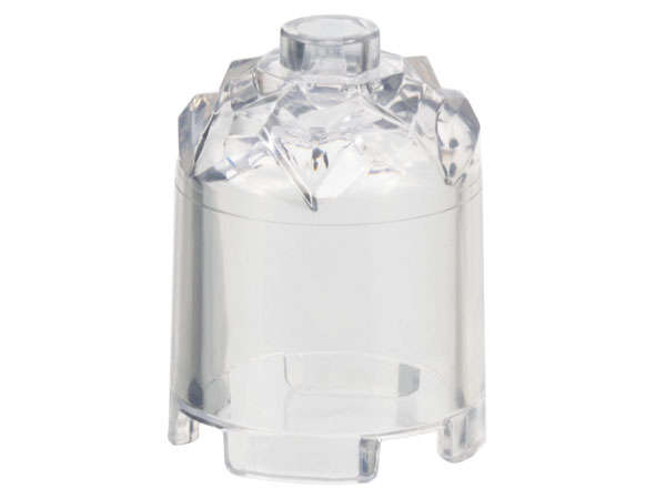 Lego (N) ~ Brick Round 2 x 2 x 2 Crystal Facets on Top ~ [Trans-Clear]