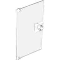Lego (U) ~ Door 1 x 4 x 6 with Stud Handle ~ [Trans-Clear]