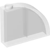 Lego (N) ~ Slope Curved 4 x 1 x 2 2/3 with Stud ~ [Trans-Clear]