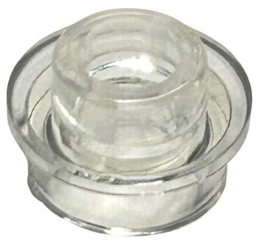 Lego (N) ~ Plate Round 1 x 1 with Open Stud ~ [Trans-Clear]
