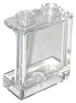 Lego (N) ~ Panel 1 x 2 x 2 with Side Supports - Hollow Studs ~ [Trans-Clear]