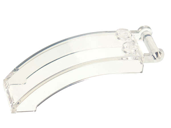 Lego (N) ~ Windscreen 6 x 2 x 2 with Bar Handle ~ [Trans-Clear]