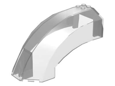 Lego (U) ~ Windscreen 12 x 6 x 6 Curved without Pin Holes ~ [Trans-Clear]