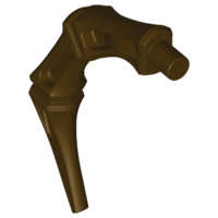Lego (U) ~ Appendage Bony Small with Bar End (Leg / Rib / Tail) ~ [Dark Brown]