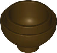 Lego (N) ~ Brick Round 2 x 2 Dome Bottom ~ [Dark Brown]
