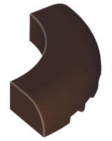 Lego (N) ~ Brick Round Corner 5 x 5 without Studs ~ [Dark Brown]
