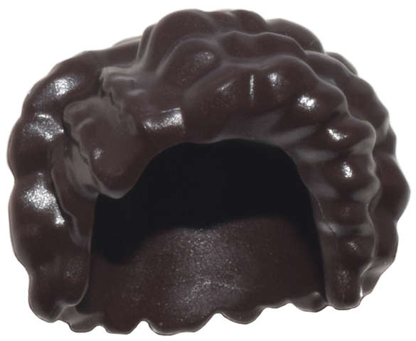 Lego (N) ~ Mini Doll Hair Friends Short with Curls and Corn Rows ~ [Dark Brown]
