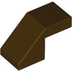 Lego (N) ~ Slope 45 2 x 1 with Cutout without Stud ~ [Dark Brown]