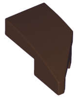 Lego (N) ~ Wedge 2 x 1 x 2/3 Left ~ [Dark Brown]