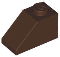 Lego (N) ~ Slope 45 2 x 1 ~ [Dark Brown]
