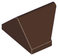 Lego (U) ~ Slope 45 2 x 1 Double / Inverted with Bottom Stud Holder ~ [Dark Brown]