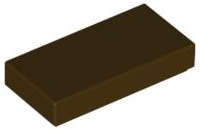 Lego (N) ~ Tile 1 x 2 ~ [Dark Brown]