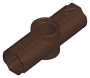 Lego (U) ~ Technic Axle and Pin Connector Angled #2 - 180 degrees ~ [Dark Brown]