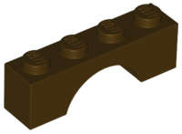 Lego (N) ~ Arch 1 x 4 ~ [Dark Brown]