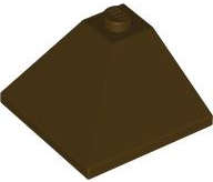 Lego (N) ~ Slope 33 3 x 3 Double Convex Corner ~ [Dark Brown]