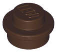 Lego (N) ~ Plate Round 1 x 1 ~ [Dark Brown]