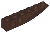 Lego (U) ~ Wedge 6 x 2 Inverted Right ~ [Dark Brown]