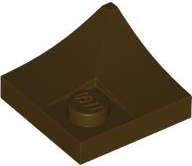 Lego (N) ~ Arch 2 x 2 Inverted Corner with Recessed Stud ~ [Dark Brown]