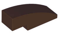 Lego (N) ~ Slope Curved 3 x 1 ~ [Dark Brown]