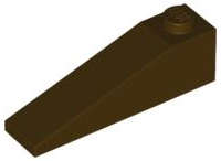 Lego (U) ~ Slope 18 4 x 1 ~ [Dark Brown]