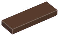 Lego (N) ~ Tile 1 x 3 ~ [Dark Brown]