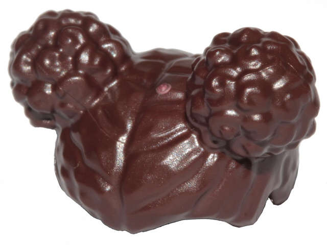 Lego (N) ~ Minifigure Hair Female Parted in Middle with 2 Buns on Top ~ [Dark Brown]