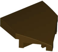 Lego (N) ~ Wedge 2 x 2 x 2/3 Pointed ~ [Dark Brown]