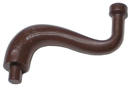 Lego (N) ~ Elephant Tail / Trunk with Bar End - Long Straight Tip ~ [Dark Brown]
