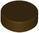 Lego (N) ~ Tile Round 1 x 1 ~ [Dark Brown]