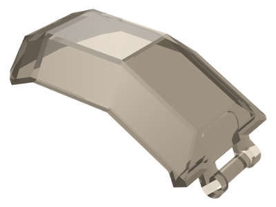 Lego (N) ~ Windscreen 4 x 4 x 4 2/3 with Bar Handle ~ [Trans-Brown]