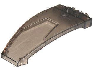 Lego (U) ~ Windscreen 8 x 4 x 2 Curved Taper with Locking Dual 2 Fingers ~ [Trans-Brown]